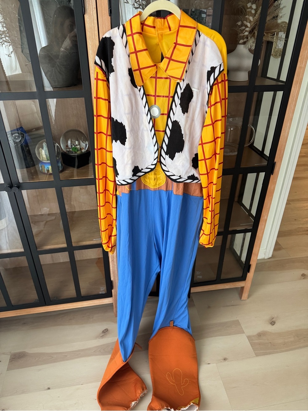 Men’s Woody Toy Story Pixar jumpsuit Halloween costume cowboy boots vest adult - Picture 2 of 10